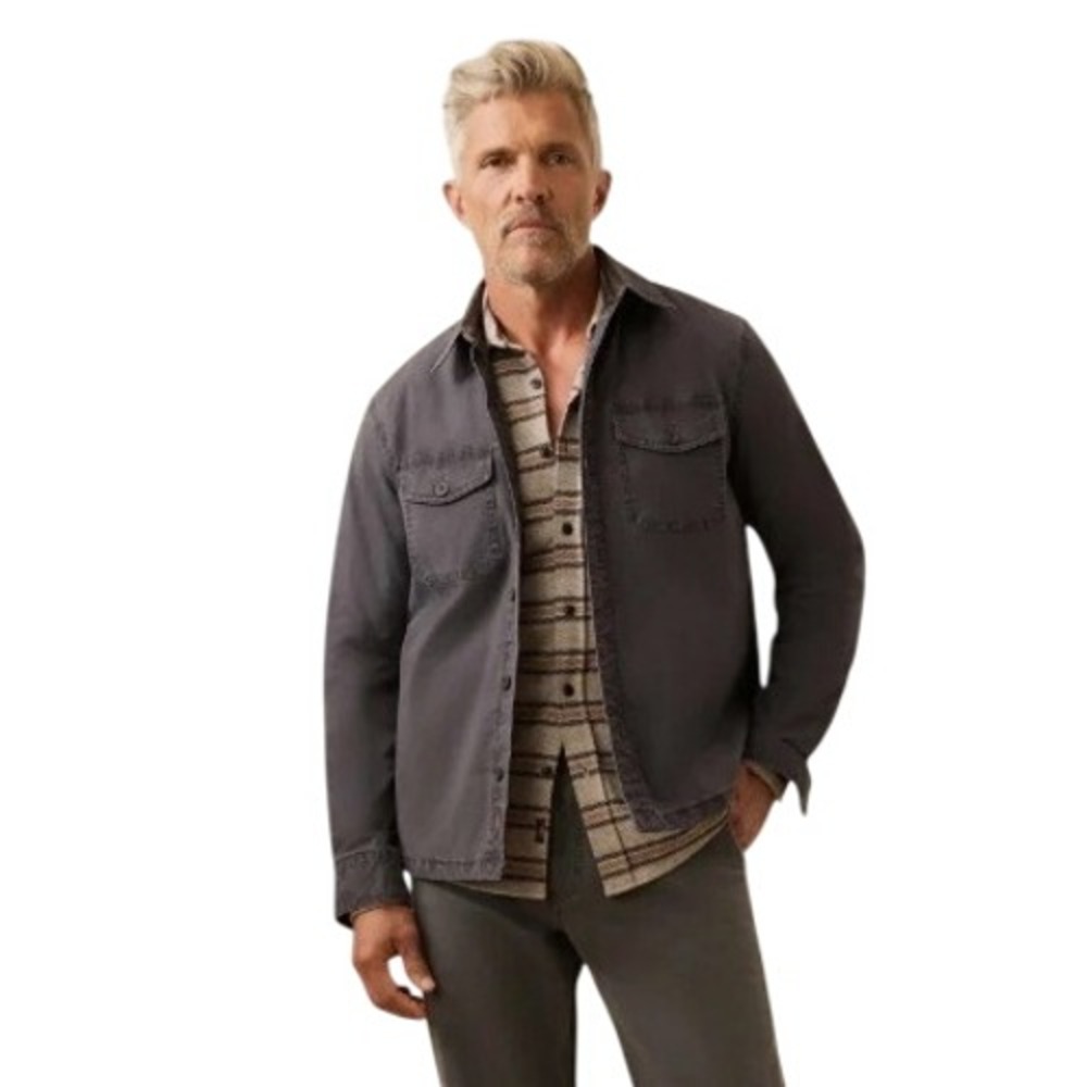 Faherty Men's Lakeside CPO Lined Jacket 3XL Washed Charcoal Organic Cotton NWT